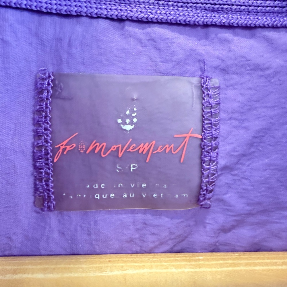 Free People X FP Movement Quinn Quilted Vest Purple Small Boho Gorpcore Outdoor - Picture 6 of 7